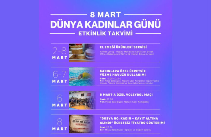8 Mart’a Birbirinden Farklı Etkinlikler