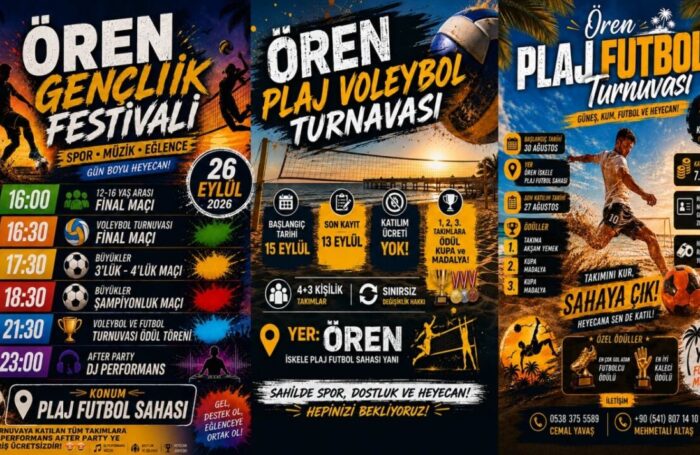 Ören’de Plaj Futbolu Turnuvası İçin Geri Sayım Başladı